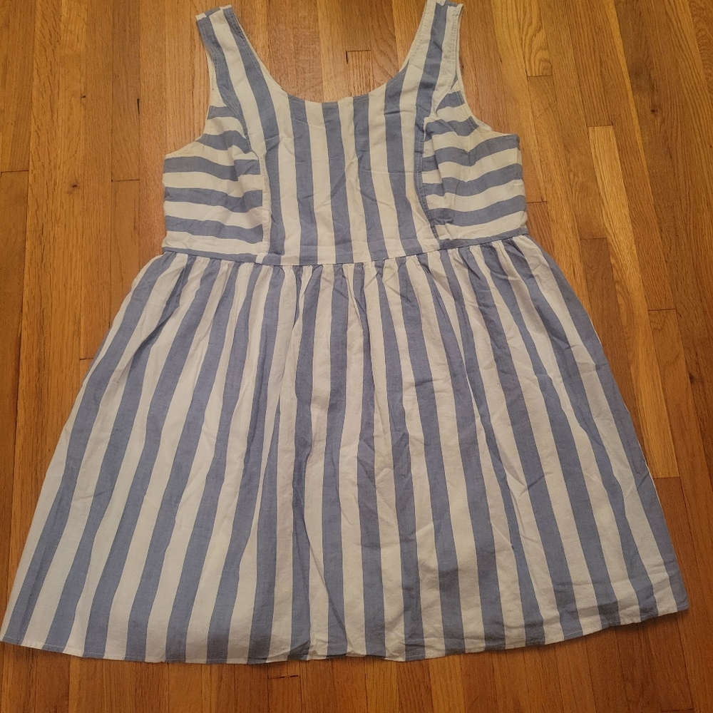Blue and White Skater Dress